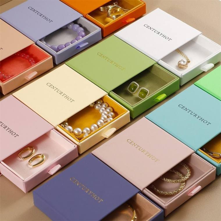 Colourful drawer jewelry boxes